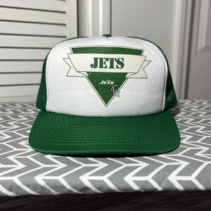Rare Vintage 80s Sports Specialties NFL New York Jets Trucker Mesh Snapback Hat